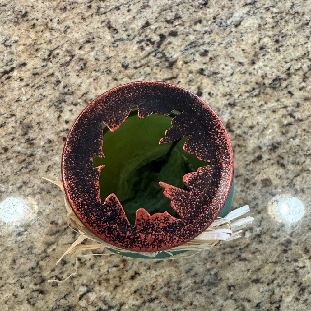 Autumn Turquoise Candle Holder - Picture 2 of 5